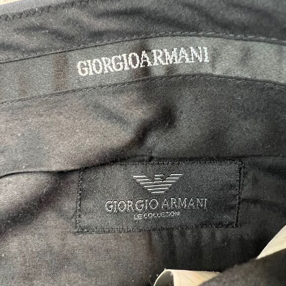 Giorgio Armani Black Label Grey Pinstripe Dress Pants Mens Size 38 Wool - Picture 5 of 12